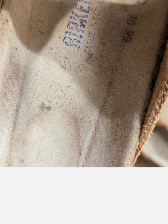 Birkenstock Tan Suede Double Strap Sandals - Picture 4 of 6